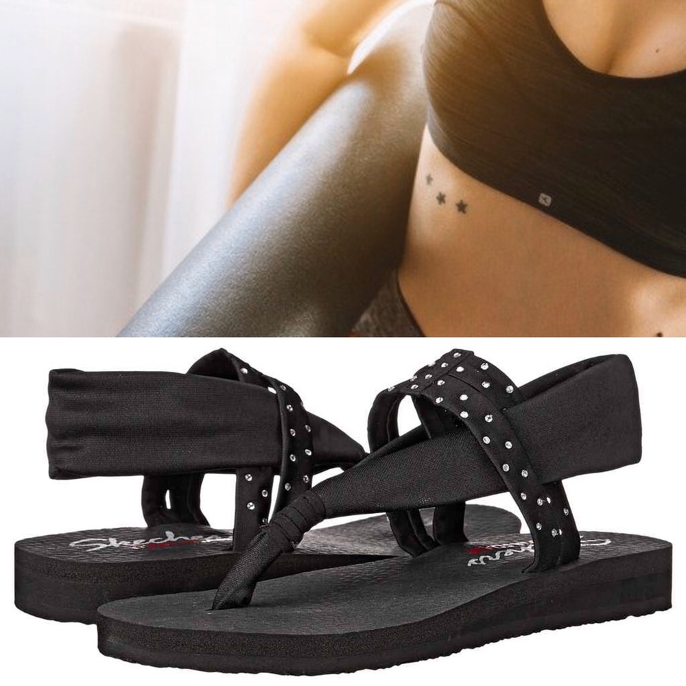 Meditation Yoga Foam Sandals in Black